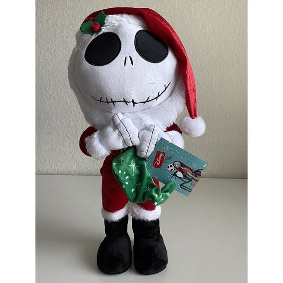 Disney Jack Skellington Nightmare Before Christmas Porch Greeter Santa Claus NEW - Picture 1 of 9